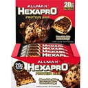 ALLMAX HEXAPRO PROTEIN BAR, Chocolate Chip Cookie Dough - Συσκευασία των 12 - Υψηλής Πρωτεΐνης ενεργειακό σνακ - 20 g πρωτεΐνης ανά μπαρ - Με Whey Protein Isolate