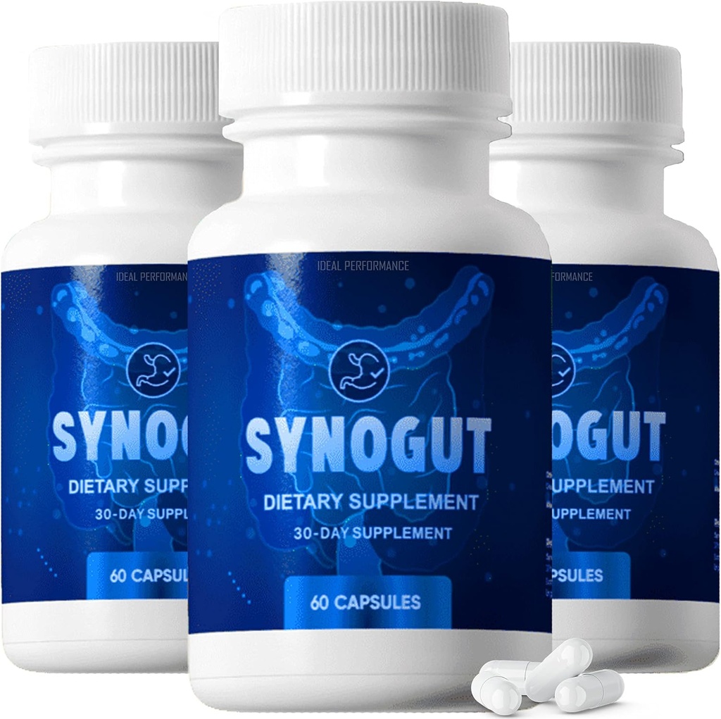IDEAL PERFORMANCE Synogut Pills Dietary Supplement for Gut Health (3 Bottles)