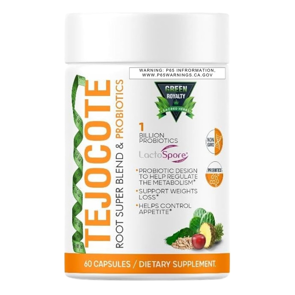 TEJOCOTE Root Super Blend & PROBIOTICS (60Cap) Απώλεια βάρους Premium Συμπλήρωμα διατροφής 1 δισεκατομμύρια PROBIOTICS 