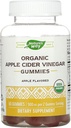 Nature’s Way Organic Apple Cider Vinegar Gummies, 500 mg Organic Apple Cider Vinegar per 2-Gummy Serving, Apple Flavored, 60 Gummies (Packaging May Vary)