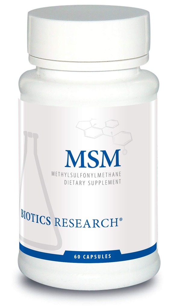 Biotics Research MSM Potent Sulfur Supplement, Collagen Production, Healthy Hair, Skin & Nails, Muscle and Joint Comfort. 60 Καψάκια