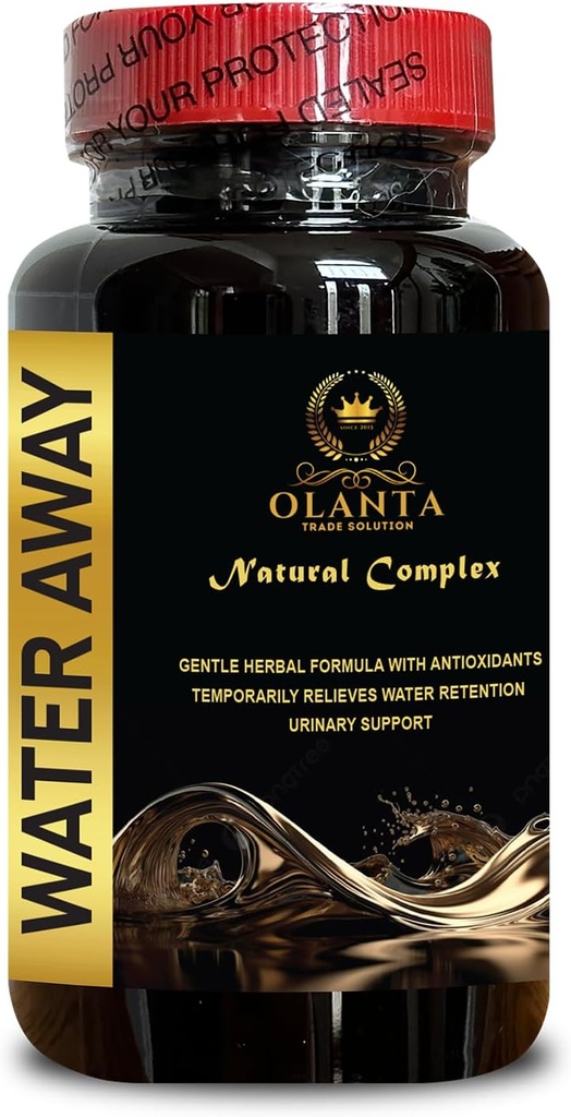 Water Away - Natural Supplement for Water Retention, Kidney Cleanse, Herbal diuretics for Water Retention, Milk Thistle, Cranberry, Pomegranate - 1 Bottle