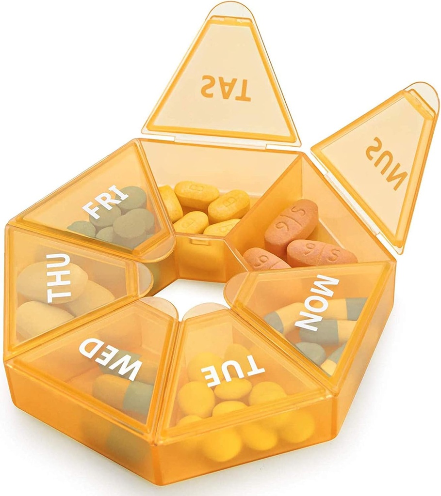 Εβδομαδιαία Hill Organizer Μεγάλη 7 ημέρα Hill Box Organizer Καθημερινή περίπτωση ιατρικής για τη βιταμίνη ψάρια χάπια Συμπληρώματα Αρθρίτιδα Φιλική