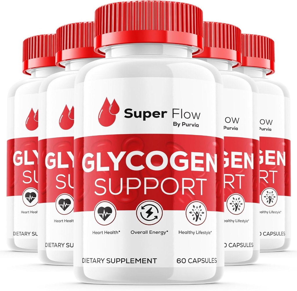 (5 Pack) Super Flow Glycogen Optimizer, Superflow Glycogen Support, Super Flow Optimizer Super Flow Optimizer Vitamin Supplement Συνολική υποστήριξη ευεξίας Super Flow Μέγιστη δύναμη (300 κάψουλες)
