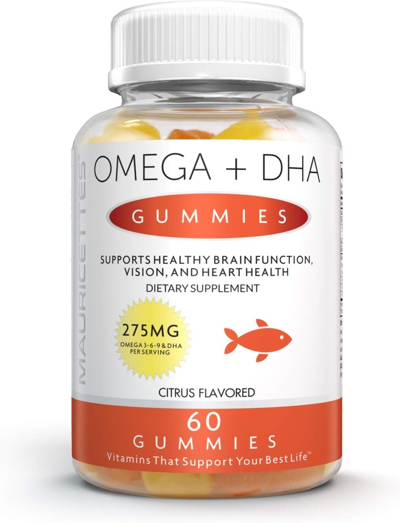 Άψογο ιχθυέλαιο Gummies με Omega 3 6 & 9 Plus DHA για παιδιά & ενήλικες - εγκέφαλος, μνήμη, εστίαση, και ανοσία Booster - μη-GMO, χωρίς γλουτένη, Ζελατίνη Δωρεάν