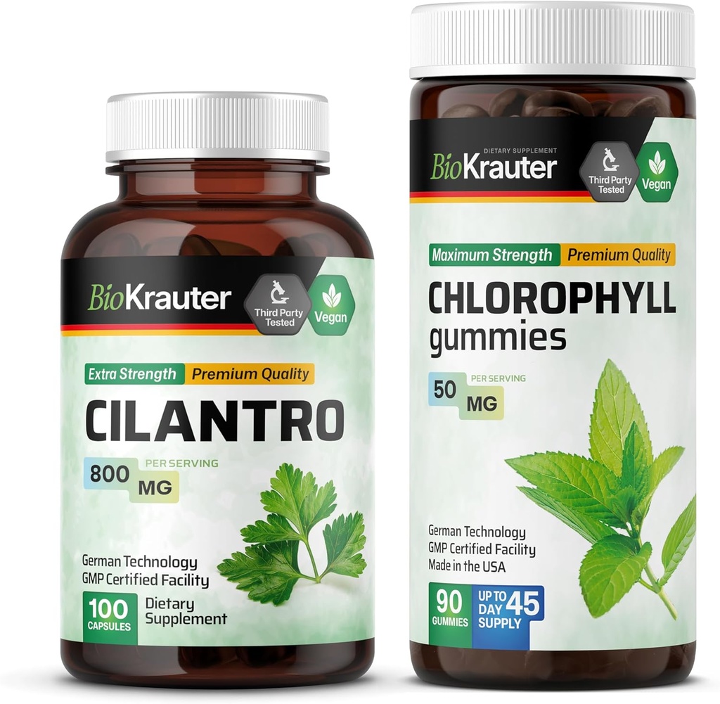 BIO KRAUTER Cilantro 100 Κάψουλες & Chlorophyl 90 Gummies