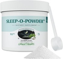 Maxi Health - Sleep Powder με Μαγνήσιο, Ινοσιτόλη & L-Tryptophan - Μη Μη Συνηθισμένη Μελατονίνη Σχηματίζοντας Βοήθεια Ύπνου - Εύκολη Μείξη Ποτού, Χαλαρωτικό Συμπληρώματα Ποτού Ύπνου για Bedtime, 4.4 Oz Sleep-O-Powder