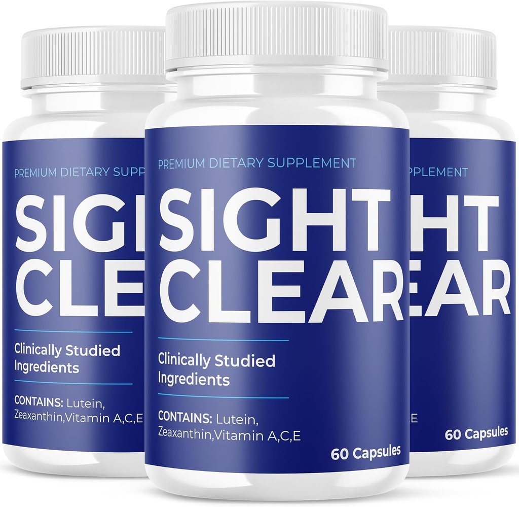 (3 Pack) Sight Clear Eye Supplement - Επίσημη Formula - Sight Clear 20/20 Vision Vitamins - Sight Clear Vision Support Supplement Advanced Strength, Sight Clear Eye Pills Wellness (180 Κάψουλες)