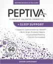 Peptiva 26 Δισεκατομμύρια CFU Προβιοτική και Υποστήριξη για τον Ύπνο - Κλινικά Επικυρωμένη Πολυ-Προβιοτική Στραγγίδα - Lactobacillus και Bifidobacterium, Μελατονίνη - 60 Count