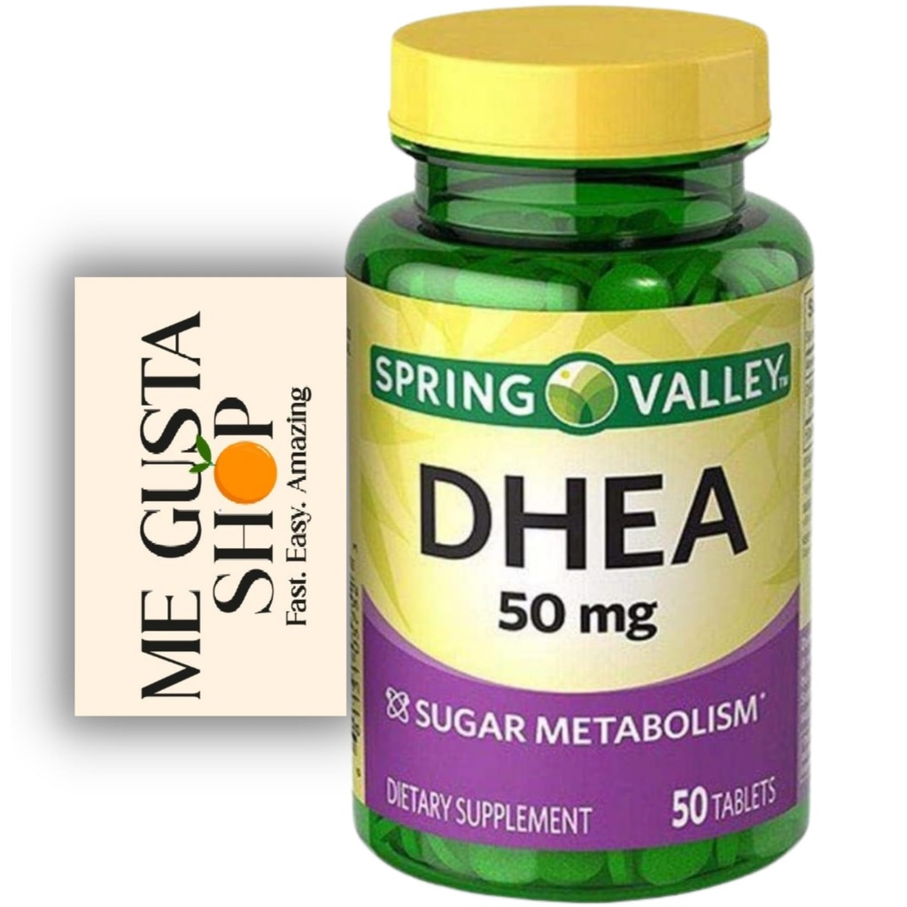 Spring Valley DHEA Tablets, 50 mg, 50 Count + me Gusta Sticker
