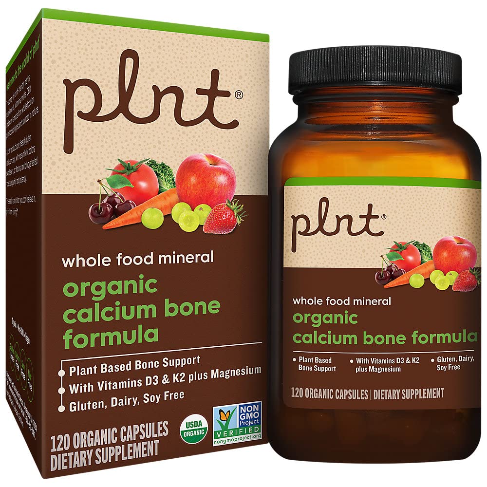Organic Calcium Bone Formula a" Φυτική υποστήριξη οστών με βιταμίνες D3, K2, & μαγνήσιο (120 οργανικές κάψουλες)