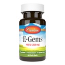 Εργαστήρια Carlson E-Gems Φυσική Βιταμίνη Ε, 400 IU, 60 Softgels