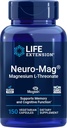 Life Extension Neuro-Mag Magnesium L-Threonate, 150 Vegetarian Capsules, Magtein Supplement for Women and Men