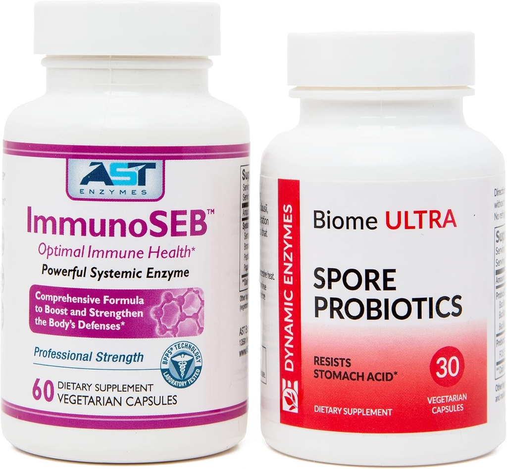 ImmunoSEB (60 caps) & Biome Ultra (ProbioSEB CSC3) (30 caps) - Ανοσία Boost Bundle – Συστηματικά Ένζυμα & Προβιοτικά