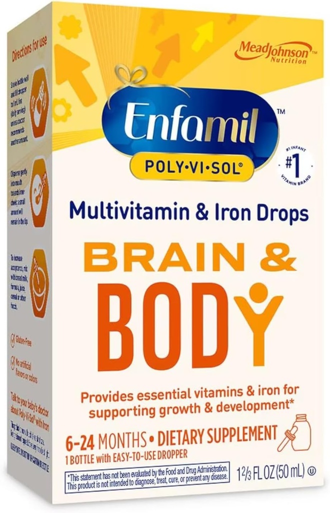 Enfamil Πολυ-Vi-Sol Πολυβιταμίνη συμπλήρωμα σταγόνες με σίδηρο 50 mL