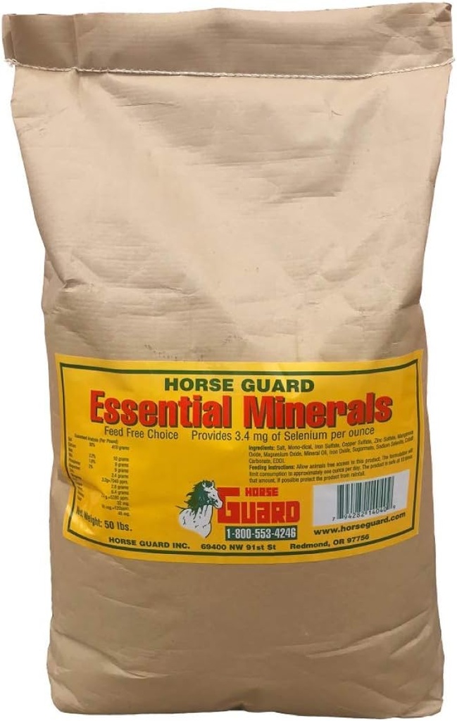 Essential Minerals 50 lb, Free Choice Mineral Supplement με Σελήνιο, Βιταμίνες & Ορυκτά