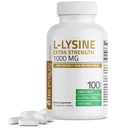 Bronson L- Lysine Extra Strength 1000 MG ανά Tablet Υψηλή Ικανότητα, Ανοσολογική Υποστήριξη & Υποστηρίζει Σύνθεση Κολλαγόνου, Μη ΓΤΟ, 100 Χορτοφαγικά Δισκία