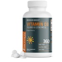 Bronson Βιταμίνη D3 10.000iu (250mcg) 1 έτος προσφοράς για υγιή μυϊκή λειτουργία και ανοσοποιητική υποστήριξη, μη- ΓΤΟ, 360 δισκία