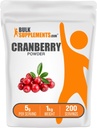 BulkSupplements.com Cranberry Powder - Cranberry Συμπληρώματα για γυναίκες & άνδρες, Αέρας Αποξηραμένα Cranberries - Χωρίς ζάχαρη & Γλουτένη, 5g ανά Σερβίρισμα, 1kg (2,2 lbs) (Συσκευασία των 1)