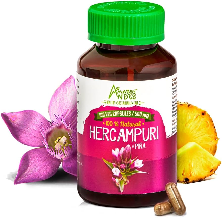 Hercampuri κάψουλες l 1500 mg ανά μερίδα l Vegan, μη GMO & Allegen- free χάπια l Andes
