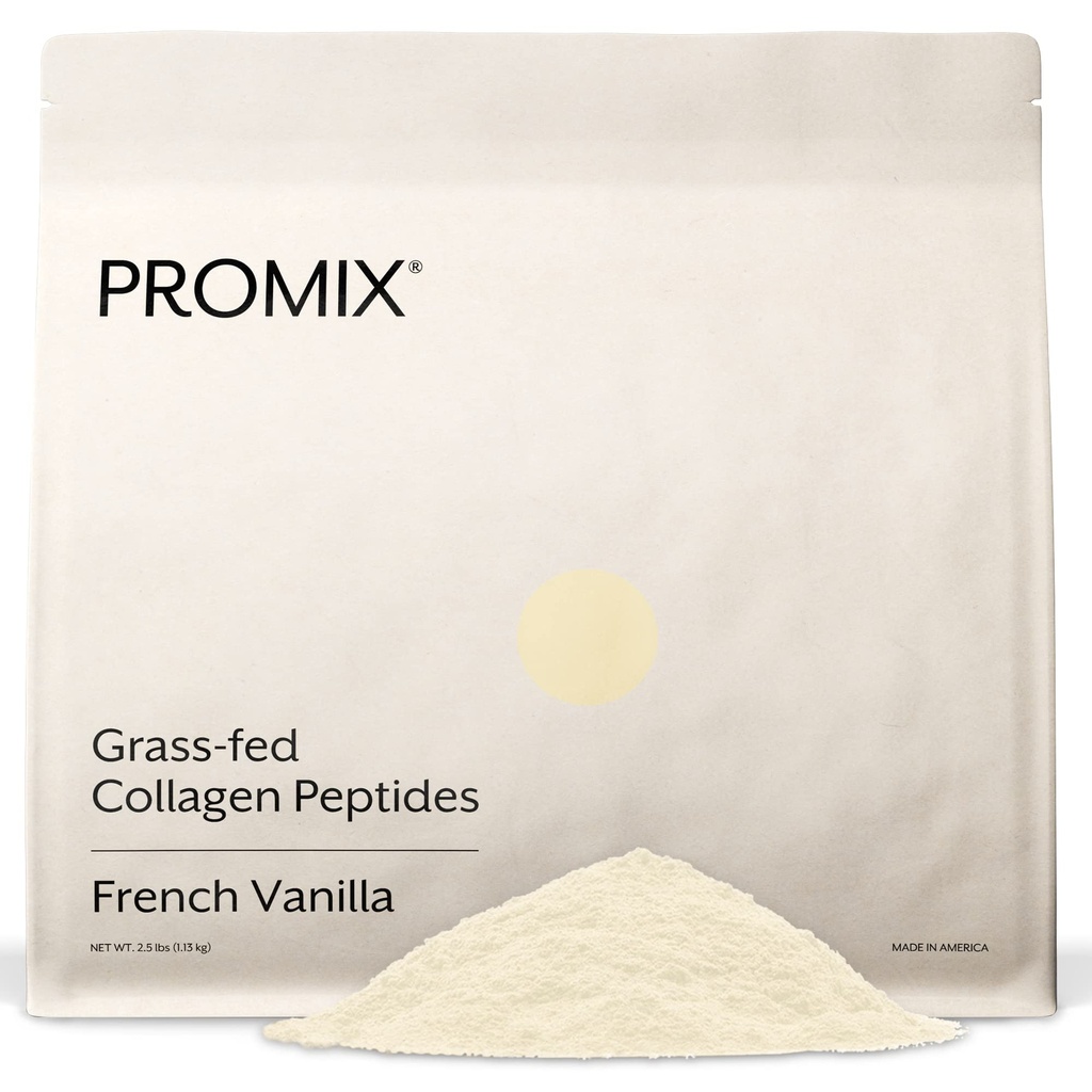 ProMix Διατροφή Υδρολυμένη πρωτεΐνη πεπτιδίων κολλαγόνου - Τύπος 1 & 3 Grass Fed Collagen, Βιολογική ζάχαρη καρύδας, Βανίλια - 2.5 Λίρα (συσκευασία 1 )