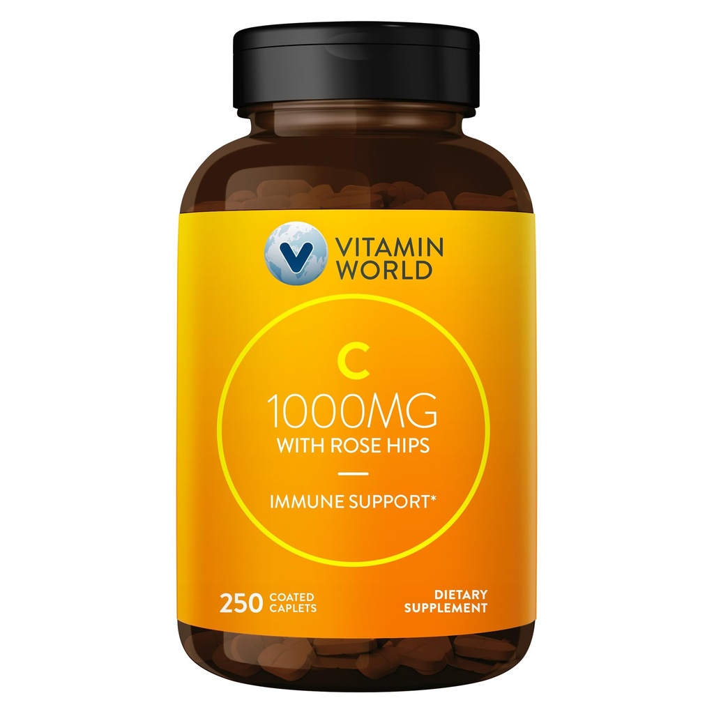 Βιταμίνη World C- 1000 mg με Bioflavonoids και Wild Rose HIPS Βιταμίνη C 250 Επικαλυμμένα Καπέλα