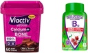 Viactiv Ασβέστιο +Βιταμίνη D3 συμπλήρωμα μαλακά μάσημα, σοκολάτα γάλακτος, 60 μάσημα & Vitafusion Επιπλέον δύναμη Βιταμίνη Β12 Gummy Βιταμίνες για την υποστήριξη του μεταβολισμού ενέργειας