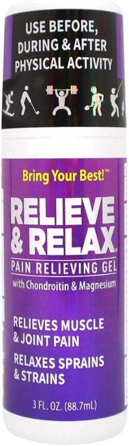 Relieve & Relax Pain Relief Roll On - Extra Strength, Fast Action, Mess-Free Topical Anaalgesic - Soothe Sore Muscle & Joint, Back, Knee, Foot, Hand Pain Relief - HSA/FSA Επιλέξιμη - 3 Fl. Oz, 1-Pack
