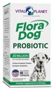 Vital Planet - Flora Dog Probiotic Capsals Συμπλήρωμα με 20 Billion Cultures και 10 Strains, High Potency Immune and Digestive Υποστήριξη Προβιοτικών για Σκύλους, 30 Καψάκια Καθυστερημένης Απελευθέρωσης