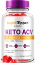 NutraRize Rapid Rippped Keto ACV Gummies, Keto + ACV 1000 MG, όλα τα φυσικά χάπια μηλίτη μήλου, μέγιστη δύναμη Keto Βιταμίνες Plus ACV, Κριτικές (60 Gummies)