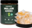 Mullein Gummies 2000mg για την υποστήριξη πνεύμονα, καθημερινή αναπνευστική υγεία Gummies, Mullein Leaf Extract, Vegan & Non-GMO, Pear Flavor, Lung Health & Sinus Relief