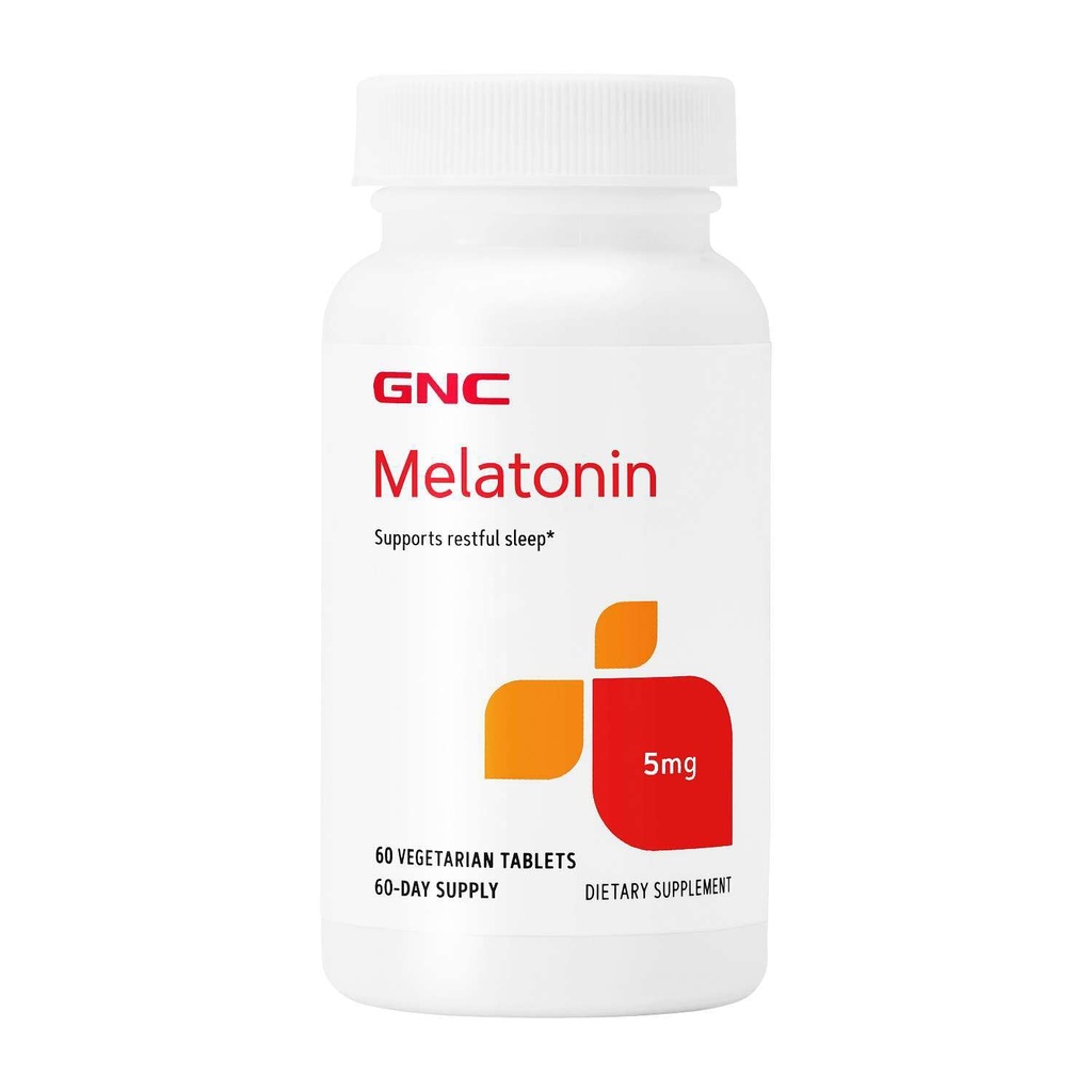 GNC Μελατονίνη 5mg, Υποστηρίζει τον Ξεκούραστο Ύπνο, 60 δισκία