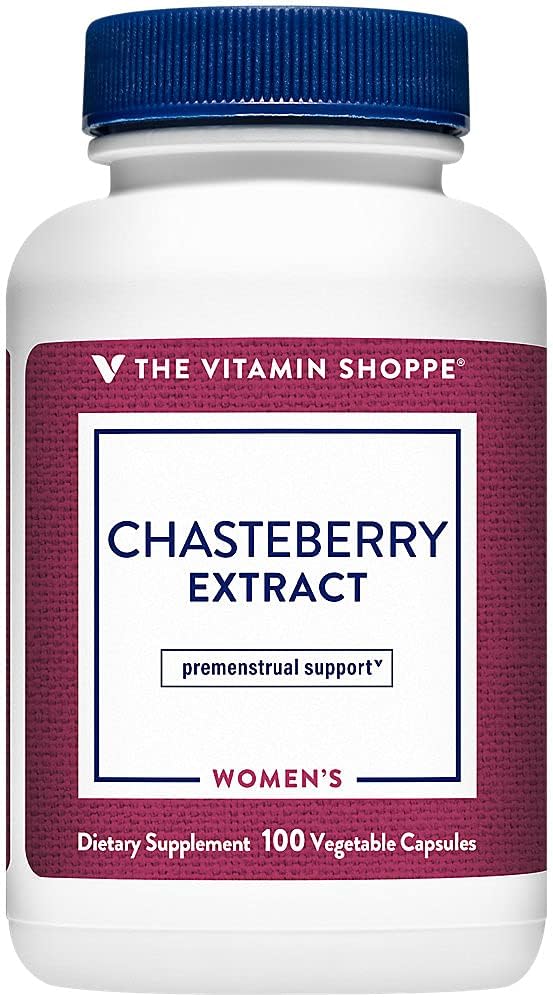 Το εκχύλισμα βιταμίνης Shoppe Chasteberry (Vitex Agnus Extract) Υγεία των γυναικών για την προεμμηνορροϊκό υποστήριξη (100 κάψουλες λαχανικών)