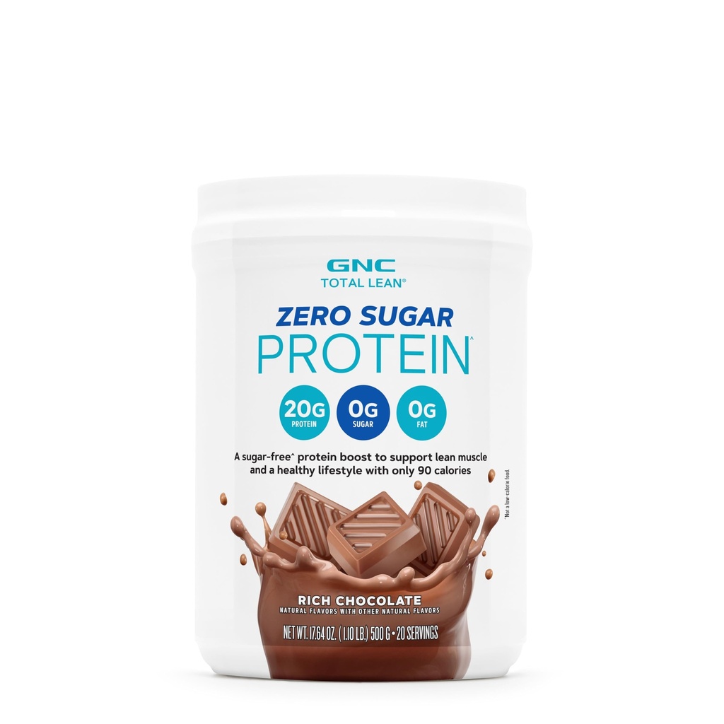 GNC συνολική πρωτεΐνη ζάχαρης Lean Zero - πλούσια σοκολάτα (20 μερίδες)