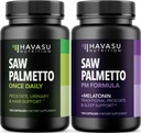 HAVASU NUTRITION Nighttime Saw Palmetto με μελατονίνη (60 εξυπηρετούν) & Daytime Saw Palmetto κάψουλες (100 εξυπηρετούν)