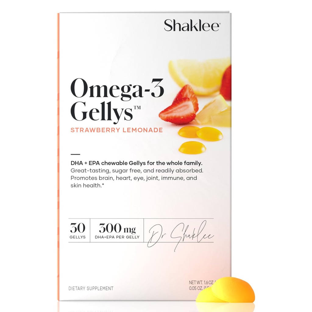 Shaklee - Omega-3 GellysTM - Φράουλα Λεμονάδα Gummies - 30 Gellys