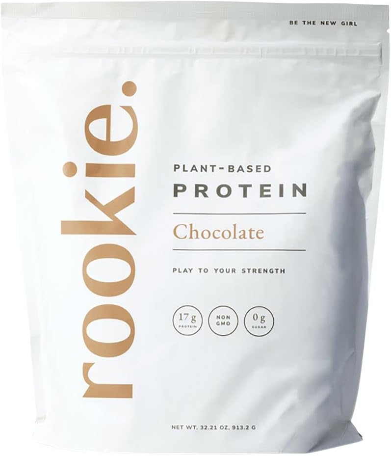 Rookie Wellness Plant-Based Probiotic Probiotic Protein - Βιολογική Pea Protein Powder with Complete Amino Acid Profile, Gut-Healthy Prebiotics & Probiotics, & Πάνω από 25 Βιταμίνες & Ορυκτά (30 Servings, Σοκολάτα)