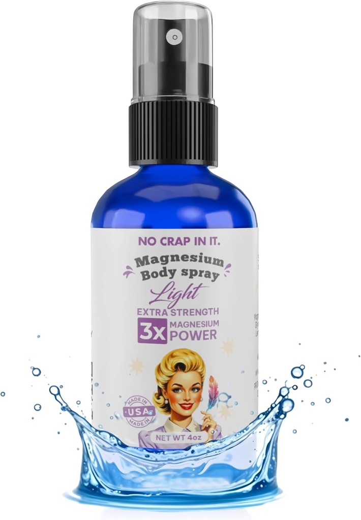No Crap In It Magnesium Spray, Triple Action!- Your Way to Wellness | Immediate Relief with Our Unique Magnesium Glycinate, Citrate, Chloride Blend Spray (Light)