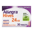 Allegra Hives Αντιισταμινικά Δισκία 24 ωρών, Μείωση της Κυψέλης χωρίς υπνηλία και ανακούφιση της Κυψέλης, 180 mg Fexofenadine HCI, 30 mg