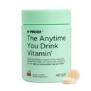 H-PROOF Η ανά πάσα στιγμή Πίνετε Βιταμίνη, Ηπατική Υγεία & Ανοσία Υποστήριξη με Ηλεκτρολύτες, Γαϊδουράγκαθο Γάλα, και Βιταμίνες B & C - 40 Μασώμενα Δισκία (20 Σερβιέτες), Vegan, Black Cherry