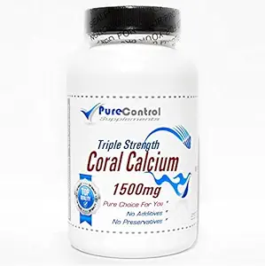Triple Strength Coral Calcium 1500mg // 200 Κάψουλες // Pure // by PureControl Συμπληρώματα