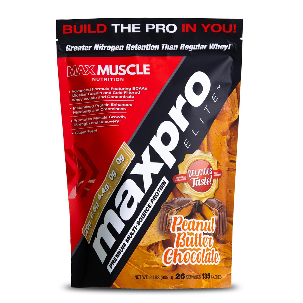 Max Muscle Maxpro Elite Whey Protein Powder 