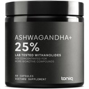 Ashwagandha - Ultra High Potency 40:1 Εκχύλισμα με 25% Withanolides - Άγρια Συγκομιδή στην Ινδία - Εξαιρετικά συμπυκνωμένο & τρίτο μέρος δοκιμαστεί εργαστήριο - 60 κάψουλες
