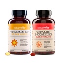 NatureWise Vitamin D3 2000iu 360 Count and Vitamin B Complex 150 Softgels - Υγιής λειτουργία μυών, Ανοσολογική υποστήριξη, Κυτταρική ενέργεια, Διανοητική σαφήνεια