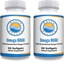 Ωμέγα 8060 2400mg Ωμέγα 3 Κοινό συμπλήρωμα υγείας ιχθυέλαιο 60 softgel - 2 Μήνες προσφοράς - 2pk