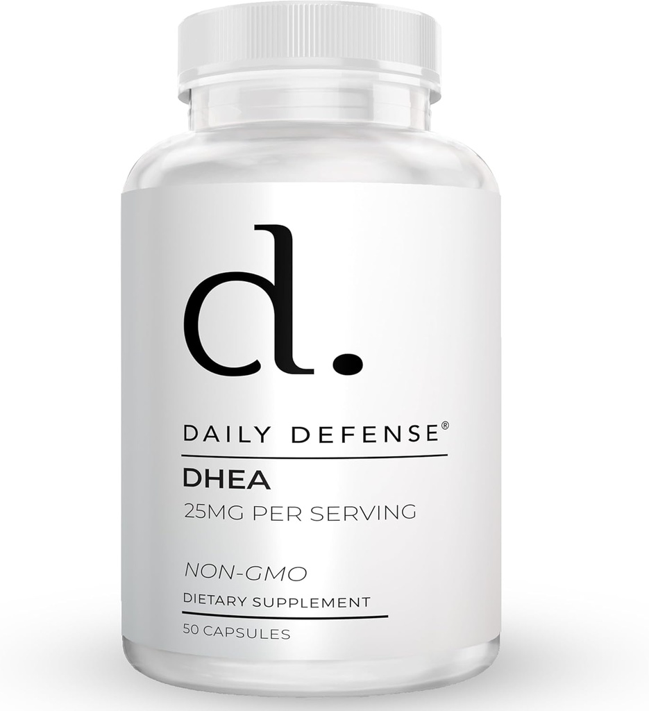 Αμιγής DHEA 25mg για γυναίκες και άνδρες DHEA συμπλήρωμα για γυναίκες και άνδρες - Ακριβώς Η σωστή δόση DHEA Βιταμίνες για ζωτικότητα, ενεργειακή ενίσχυση, & υποστήριξη διάθεσης - DHEA 25 mg ανά κάψουλα - 50 κάψουλες