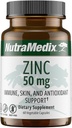 NutraMedix Zinc 50mg - Supplements for a Healthy Immune Defense, Skin Health & Antioxidant Support - Easy to Digest Zinc for Immune Health (60 Capsules)