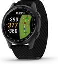 Garmin Approach® S50, Advanced Golf GPS Smartwatch, AMOLED Display, On-Course Features, Wrist-Based Heart Rate, Slate Aluminum Bezel with Black ComfortFit Nylon Band