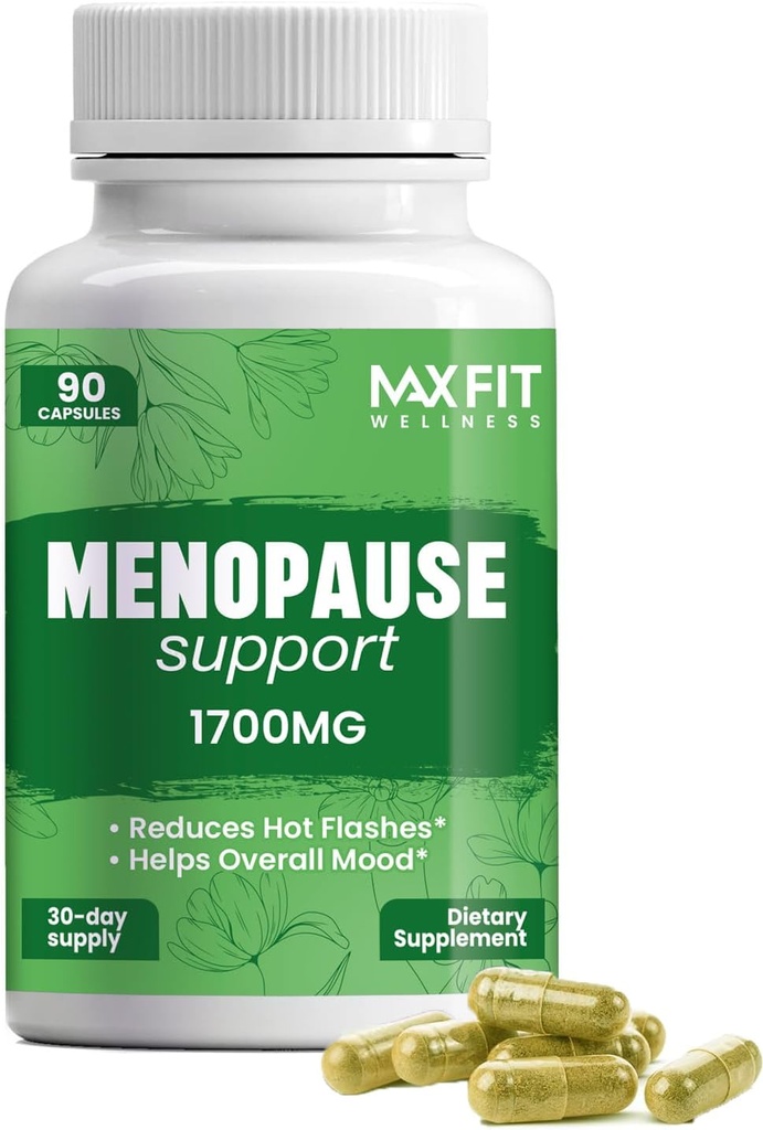 Συμπληρώματα εμμηνόπαυσης για γυναίκες - Natural Relief for Hot Flashes. Νυχτερινές Ιδρώσεις, Απώλεια βάρους & Mood Swings - Ορμονική Ισορροπία & Περιεμμηνόπαυση Υποστήριξη - Εμμηνόπαυση Hot Flash Relief για τις γυναίκες, 90 Κάψουλες
