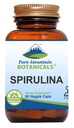 Pure Mountain Botanicals Spirulina Κάψουλες - 90 Kosher Vegan Caps - Τώρα με 450mg οργανική σκόνη Spirulina - Superfood συμπλήρωμα της φύσης